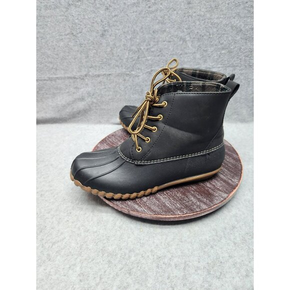 Henry Ferrera Duck Boots Waterproof Insulated Women's Size 9 Black & Brown - Picture 6 of 13